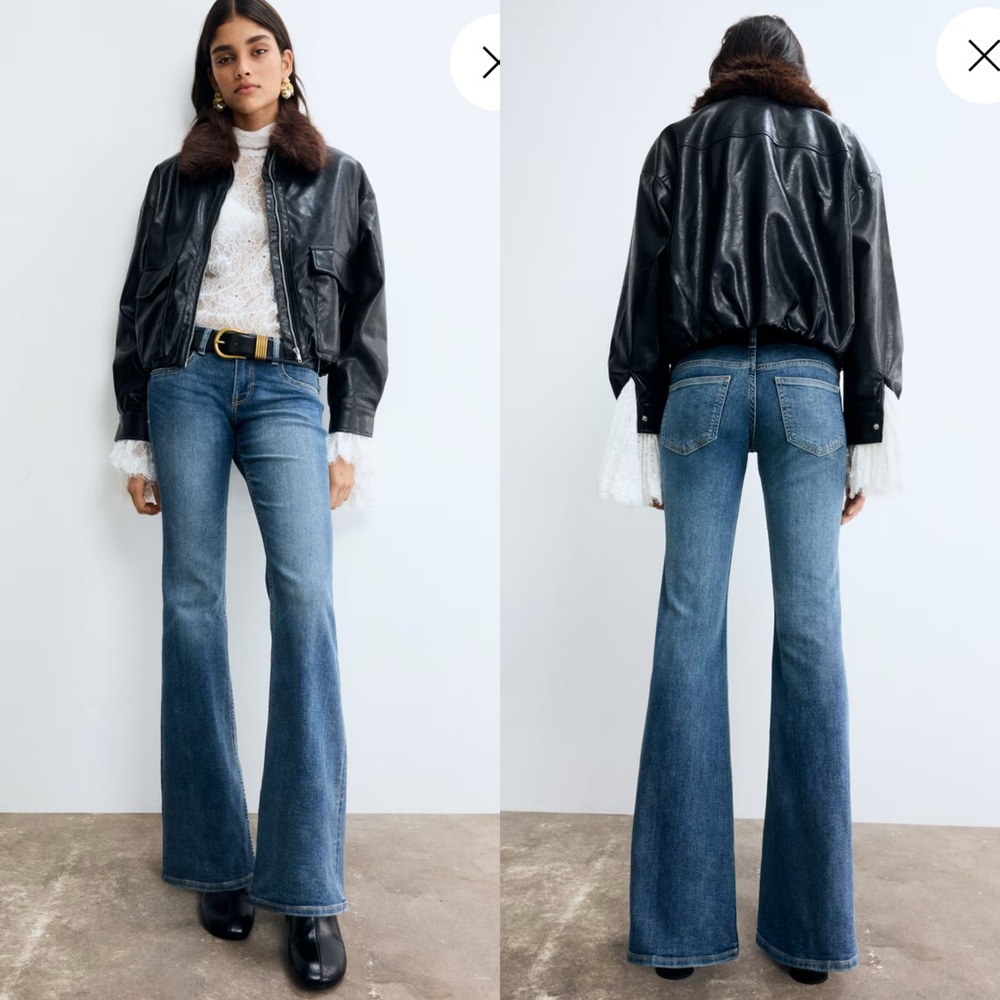 H&M Low Rise Flared Leg Jeans